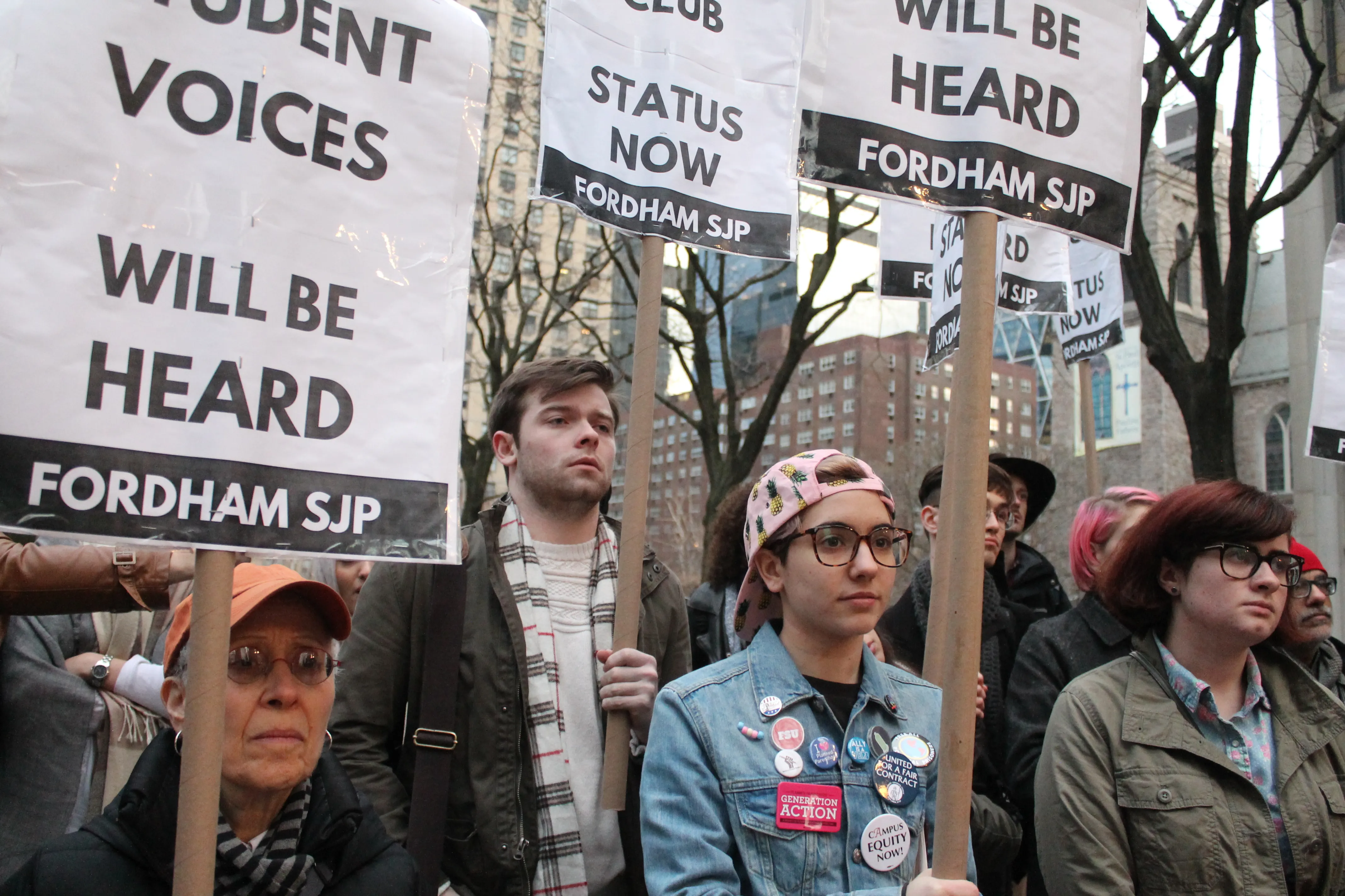 Rally to Defend Fordham SJP - 2/21/2017